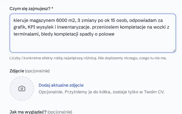 EdytorCV — zrzut ekranu 3 z 9