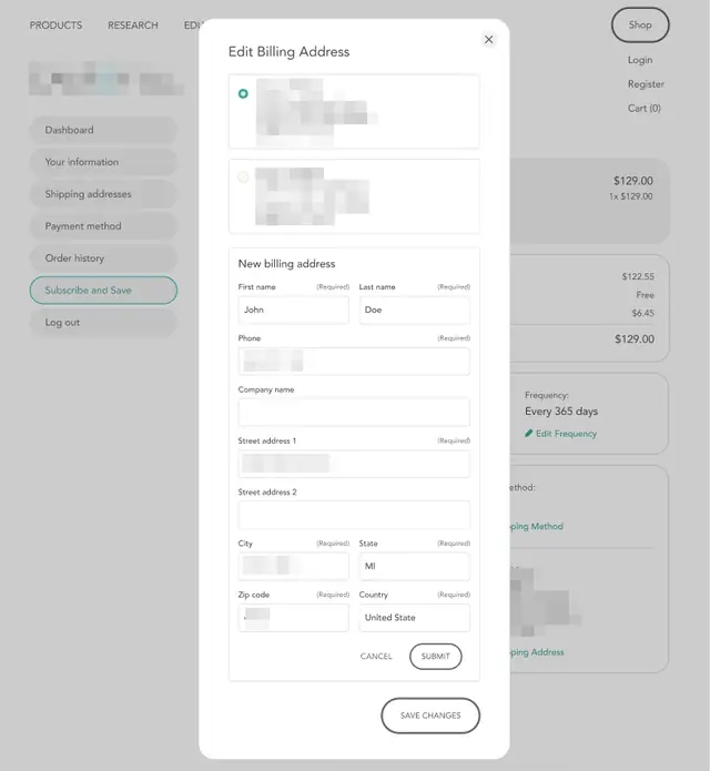 Panel subskrypcji z integracją QPilot API i synchronizacją w czasie rzeczywistym — zrzut ekranu 5 z 12